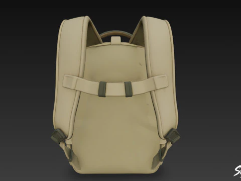 Olive Assault Backpack 3D Model