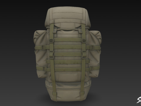 オリーブ フィールド バックパック 3Dモデル