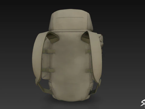 Оливковый рюкзак Field 3D Модель