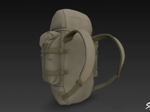 オリーブ フィールド バックパック 3Dモデル