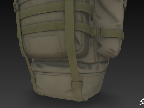 オリーブ フィールド バックパック 3Dモデル