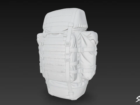 Оливковый рюкзак Field 3D Модель