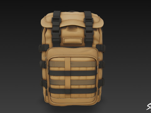 ऑलिव फील्ड बैकपैक 3D मॉडल