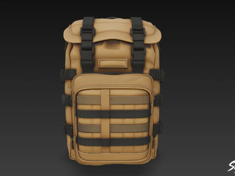 Olive Field Backpack 3D Model