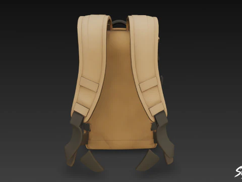 Olive Field Backpack 3D Model