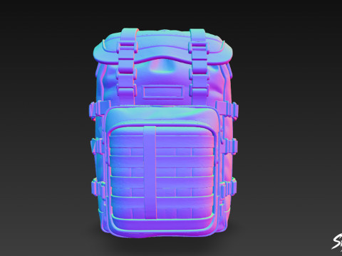 ऑलिव फील्ड बैकपैक 3D मॉडल