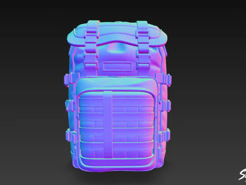 Olive Field Backpack 3D Model