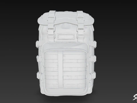 Olive Field Backpack 3D Model