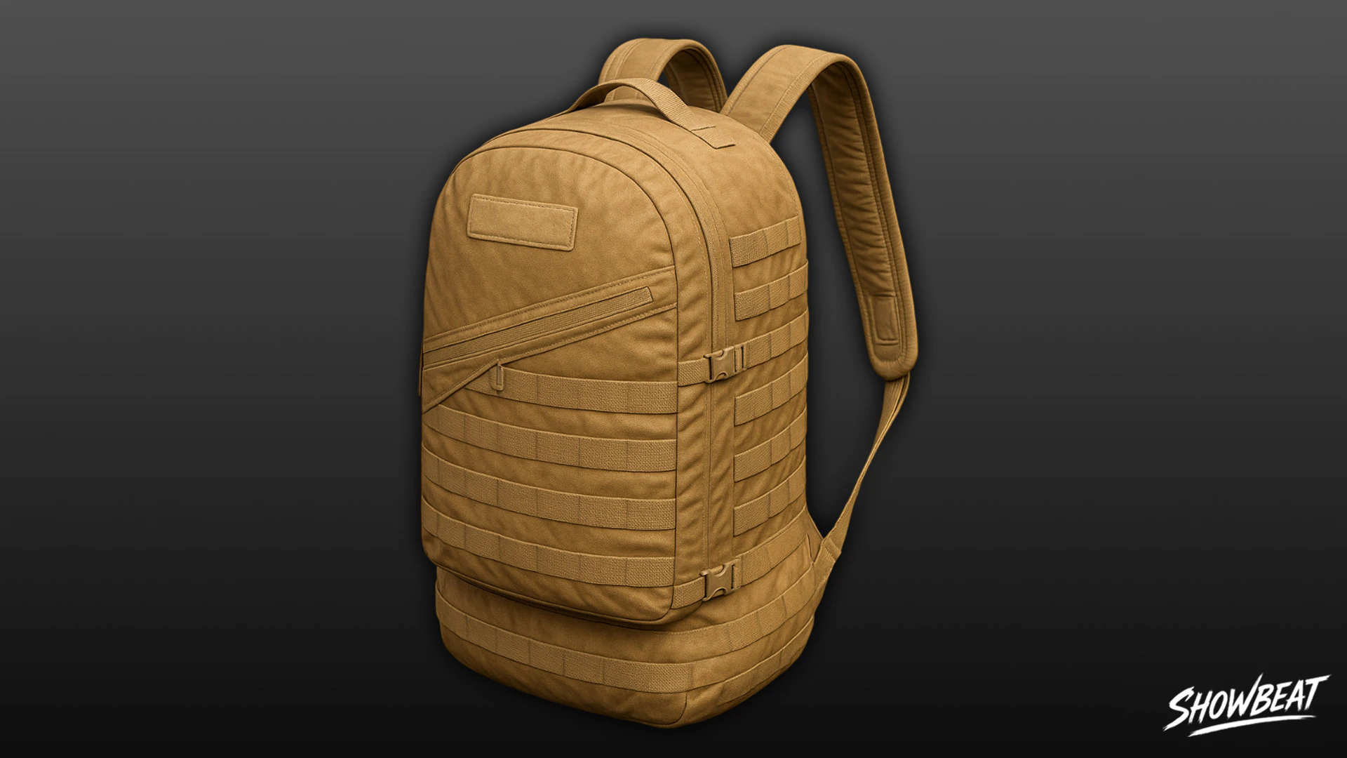 Tan Tactical Backpack 3D Model .c4d .max .obj .3ds .fbx .stl .blend 