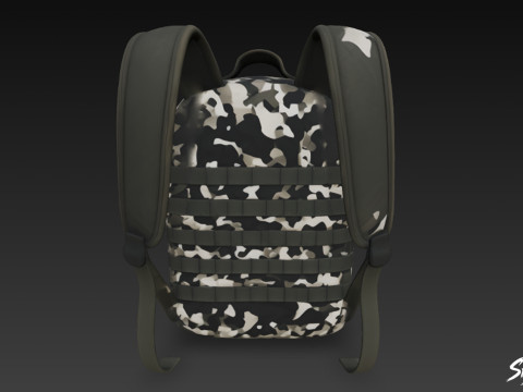 Urban Camo Sırt Çantası 3D Model
