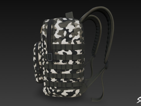 Urban Camo Sırt Çantası 3D Model