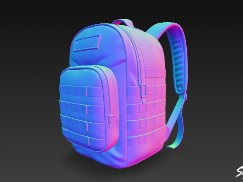 Urban Camo Sırt Çantası 3D Model