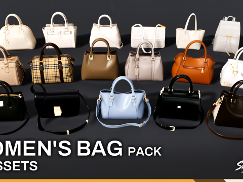 Женская сумка-пакет 3D Модель