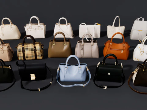 Damen-Taschenpaket 3D Modell