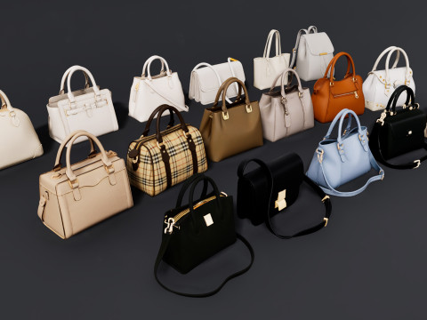 여성용 가방 팩 3D 모델