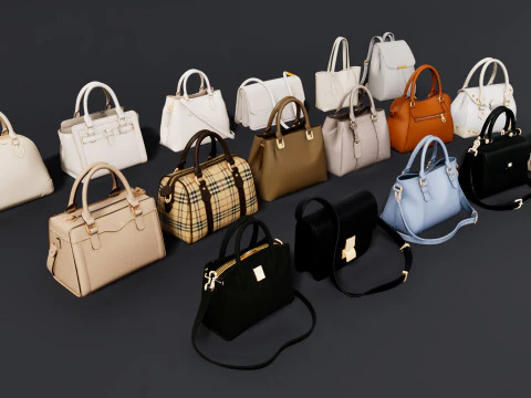 Damen-Taschenpaket 3D Modell