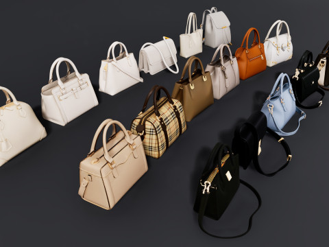 여성용 가방 팩 3D 모델