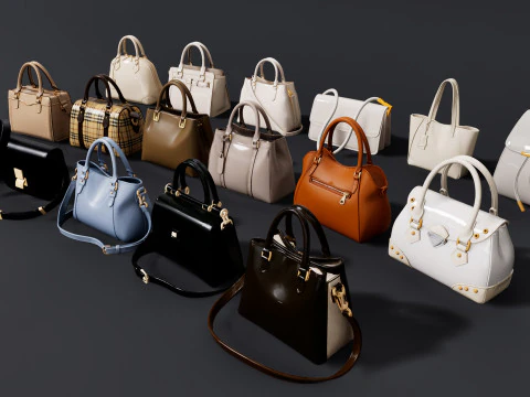 Damen-Taschenpaket 3D Modell
