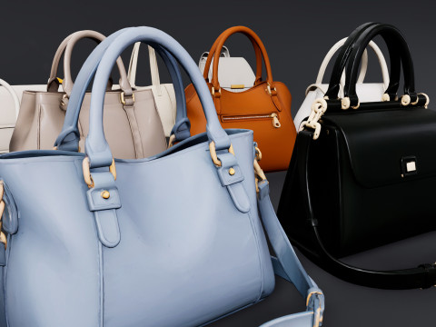 여성용 가방 팩 3D 모델