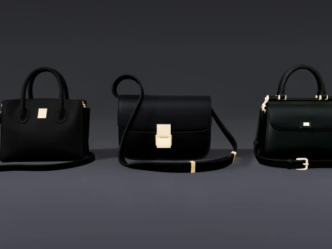 Damen-Taschenpaket 3D Modell