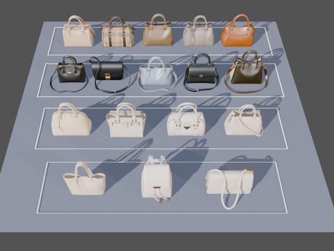 여성용 가방 팩 3D 모델