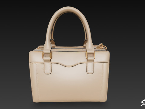 Бежева класична сумка 3D Модель