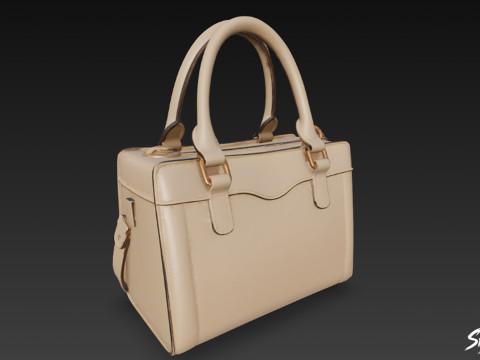 Бежева класична сумка 3D Модель