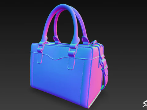 Beige Classic Tote Bag 3D Model