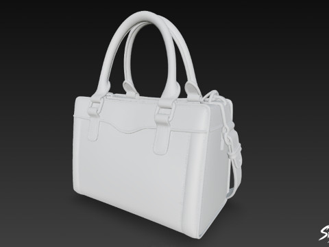 Бежева класична сумка 3D Модель