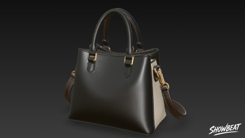 블랙 클래식 핸드백 3D 모델 .c4d .max .obj .3ds .fbx .stl .blend