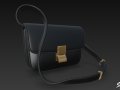 Black Flap Crossbody Bag 3D 모델