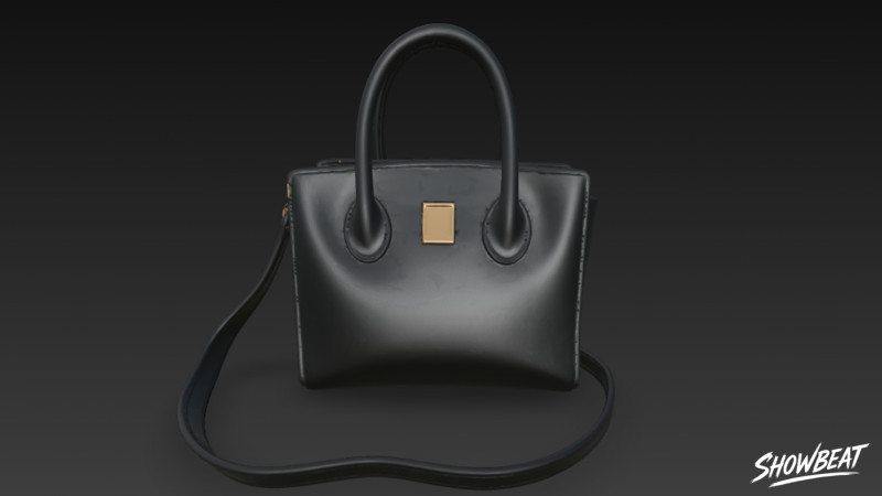 Siyah Resmi Ofis Çantası 3D Model .c4d .max .obj .3ds .fbx .stl .blend
