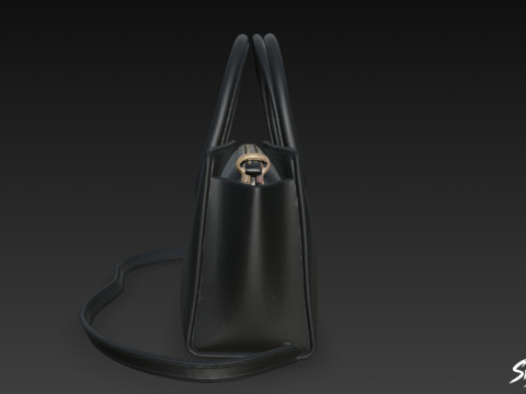 Siyah Resmi Ofis Çantası 3D Model