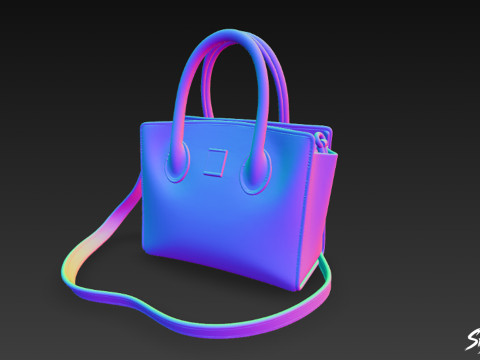 Siyah Resmi Ofis Çantası 3D Model