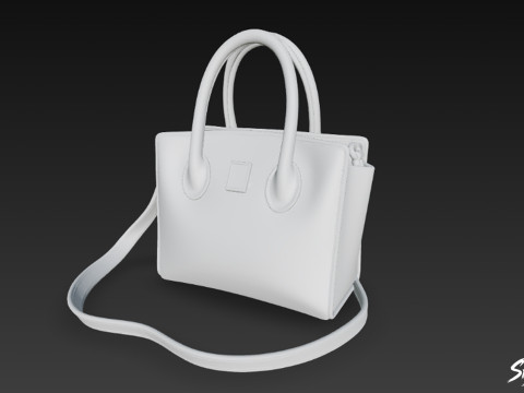 Siyah Resmi Ofis Çantası 3D Model