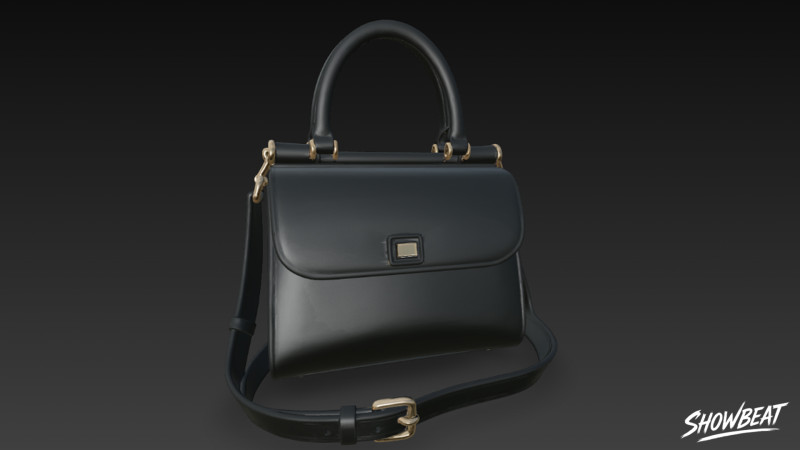 블랙 럭셔리 핸드백 3D 모델 .c4d .max .obj .3ds .fbx .stl .blend