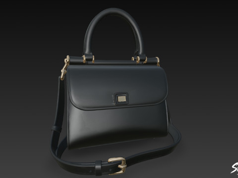 Siyah Lüks Çanta 3D Model