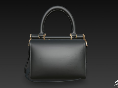 블랙 럭셔리 핸드백 3D 모델
