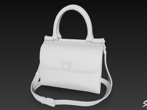 블랙 럭셔리 핸드백 3D 모델