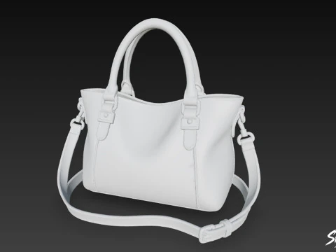 Blue Modern Tote Bag 3D Model