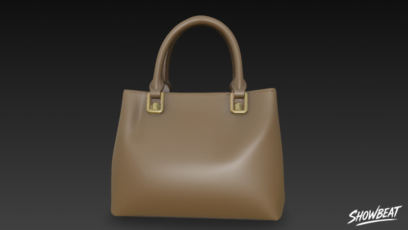 Brązowa swobodna torba na ramię Model 3D .c4d .max .obj .3ds .fbx .stl .blend