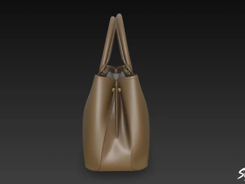 Brown Casual Shoulder Bag 3D Model