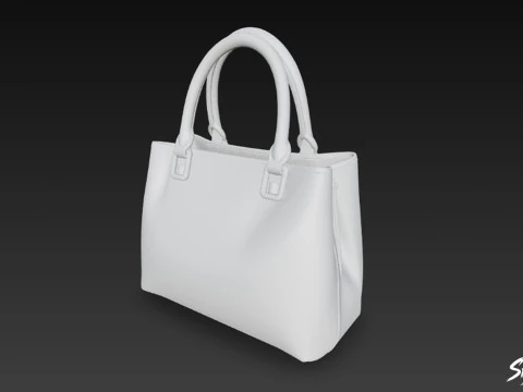 Brown Casual Shoulder Bag 3D Model