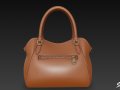 Brown Casual Tote Bag Model 3D