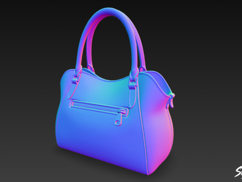 Коричнева повсякденна сумка 3D Модель