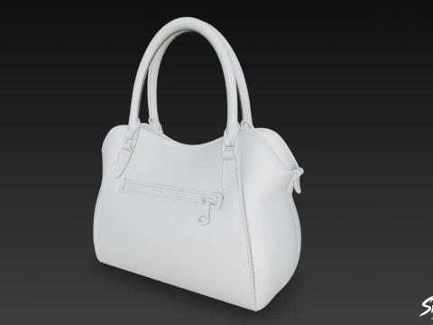 Brown Casual Tote Bag 3D Model