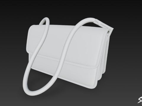 크림 크로스바디 백 3D 모델