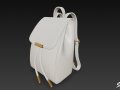 Ivory Leather Backpack Model 3D
