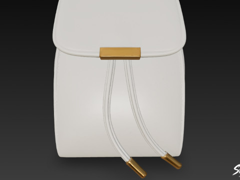 आइवरी लेदर बैकपैक 3D मॉडल