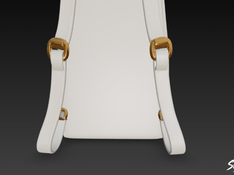 आइवरी लेदर बैकपैक 3D मॉडल